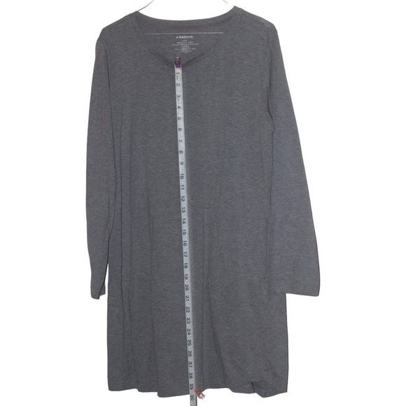 Grey long sleeve tshirt dress WITH POCKETS size L - Picture 3 of 6